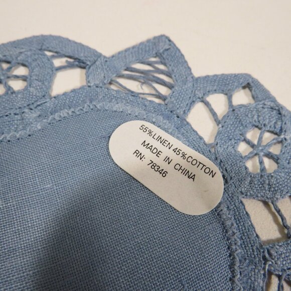 Battenberg Blue (3) Circular Coaster Lace - Picture 3 of 8